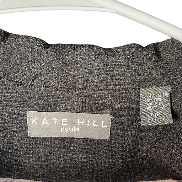 Kate Hill Gray Longsleeve Office Button Collar Blazer Size 10P - Picture 15 of 15